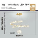 Modern gold decorbites crystal flower chandelier living room light