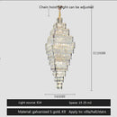 Modern gold decorbites crystal large chandelier staircase pendant light