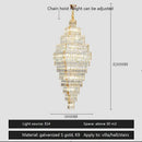 Modern gold decorbites crystal large chandelier staircase pendant light