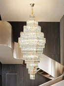 Modern gold decorbites crystal large chandelier staircase pendant light