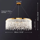 Modern gold decorbites crystal led ceiling chandelier dining room