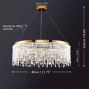 Modern gold decorbites crystal led ceiling chandelier dining room