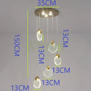 Modern gold decorbites crystal led chandelier bedroom pendant light