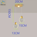 Modern gold decorbites crystal led chandelier bedroom pendant light
