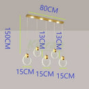 Modern gold decorbites crystal led chandelier bedroom pendant light