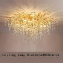 Modern gold decorbites crystal led chandelier dining room light
