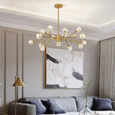 Modern gold decorbites crystal led chandelier for dining room