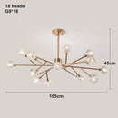 Modern gold decorbites crystal led chandelier for dining room
