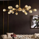 Modern gold decorbites crystal led chandelier for dining room