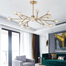 Modern gold decorbites crystal led chandelier for dining room