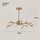 Modern gold decorbites crystal led chandelier for dining room
