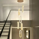 Modern gold decorbites crystal led chandelier for living room staircase