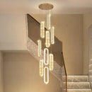 Modern gold decorbites crystal led chandelier for living room staircase