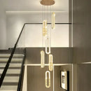 Modern gold decorbites crystal led chandelier for living room staircase