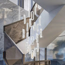Modern gold decorbites crystal led chandelier for living room staircase