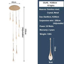 Modern gold decorbites crystal led chandelier staircase hanging light