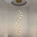 Modern gold decorbites crystal led chandelier staircase hanging light