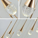 Modern gold decorbites crystal led chandelier staircase hanging light