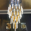 Modern gold decorbites crystal led chandelier staircase living room