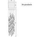 Modern gold decorbites crystal led chandelier staircase living room