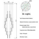 Modern gold decorbites crystal led chandelier staircase living room