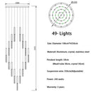Modern gold decorbites crystal led chandelier staircase living room