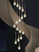 Modern gold decorbites crystal led chandeliers staircase light