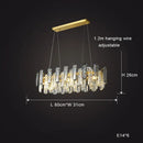 Modern gold decorbites crystal round chandelier dining room light