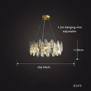 Modern gold decorbites crystal round chandelier dining room light