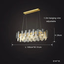 Modern gold decorbites crystal round chandelier dining room light