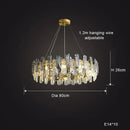 Modern gold decorbites crystal round chandelier dining room light