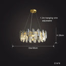 Modern gold decorbites crystal round chandelier dining room light