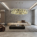 Modern gold decorbites crystal round chandelier dining room light
