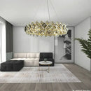 Modern gold decorbites crystal round chandelier dining room light