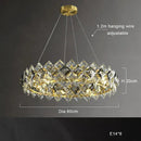 Modern gold decorbites crystal round chandelier dining room light