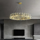 Modern gold decorbites crystal round chandelier dining room light