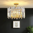 Modern gold decorbites crystal round chandelier living room light