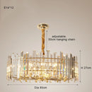 Modern gold decorbites crystal round chandelier living room light