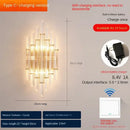 Modern gold decorbites crystal wall lamp bedroom luxury sconce
