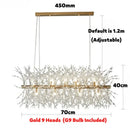 Modern gold decorbites dandelion led chandelier living room light