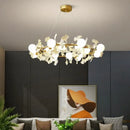 Modern gold decorbites gingko leaf branch chandelier living room light
