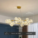 Modern gold decorbites glass ball chandelier for dining room