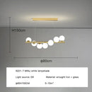 Modern gold decorbites glass ball g9 led chandelier dining room light