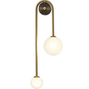Modern gold decorbites glass ball led wall lamp bedroom sconce