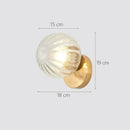 Modern gold decorbites glass ball wall lamp bedroom sconce