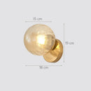 Modern gold decorbites glass ball wall lamp bedroom sconce
