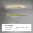 Modern gold decorbites glass balls chandelier dining room pendant light