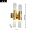 Modern gold decorbites iron glass lamps living room wall sconce