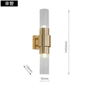 Modern gold decorbites iron glass lamps living room wall sconce