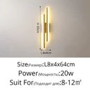 Modern gold decorbites led strip wall lamp bedroom sconce light